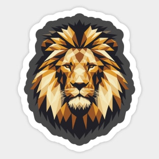 Lion Portrait Low Poly African Safari Big Five Sticker